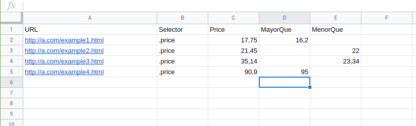 google sheet